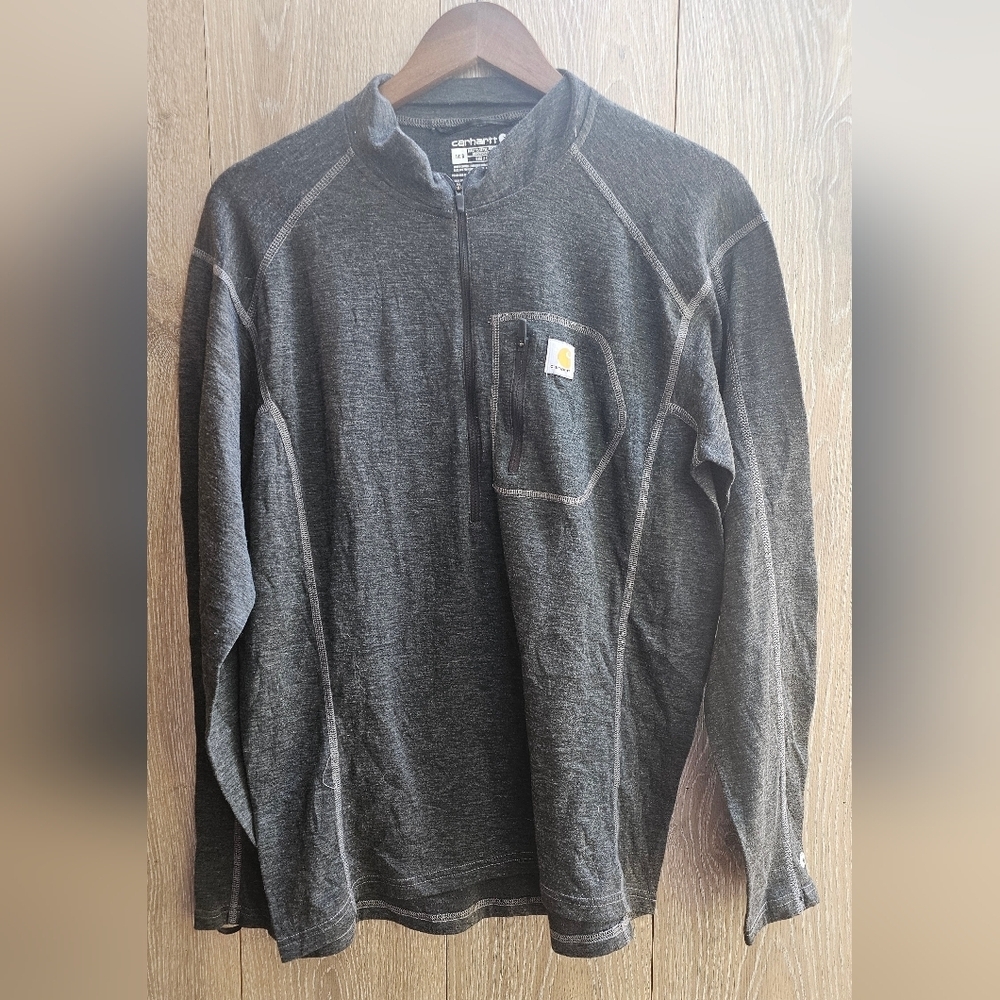 Carhartt Women's Long Sleeve Tee Large Half Zip
